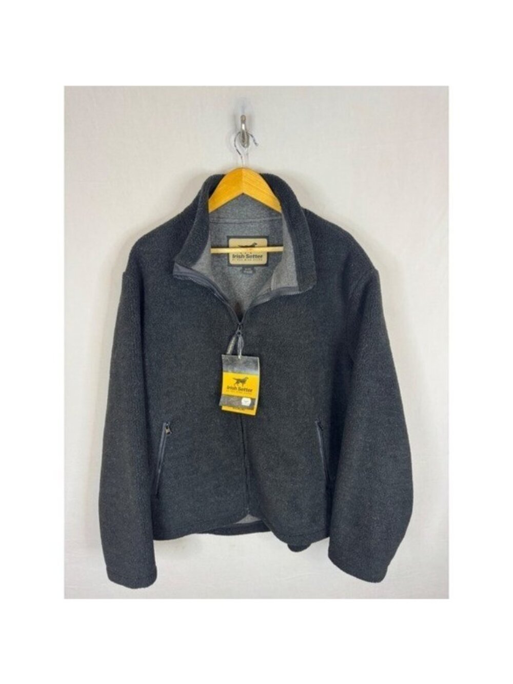 Irish Setter Red Wing Shoes Wilmont Sherpa Fleece Jacket Mens XL Charcoal New